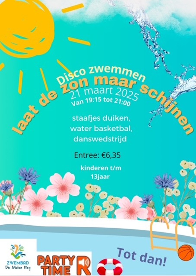 poster lente discozwemmen